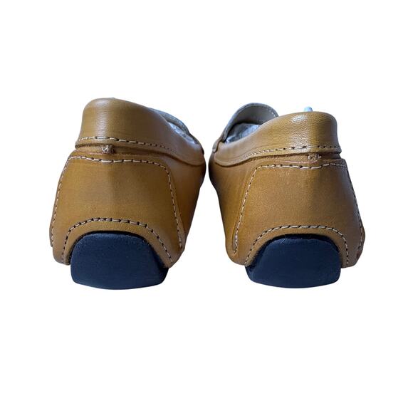 Massimo Matteo Penny Loafer Driver Slip On Women's 9.5 Tan Leather Cheeta Vamp - Picture 6 of 12